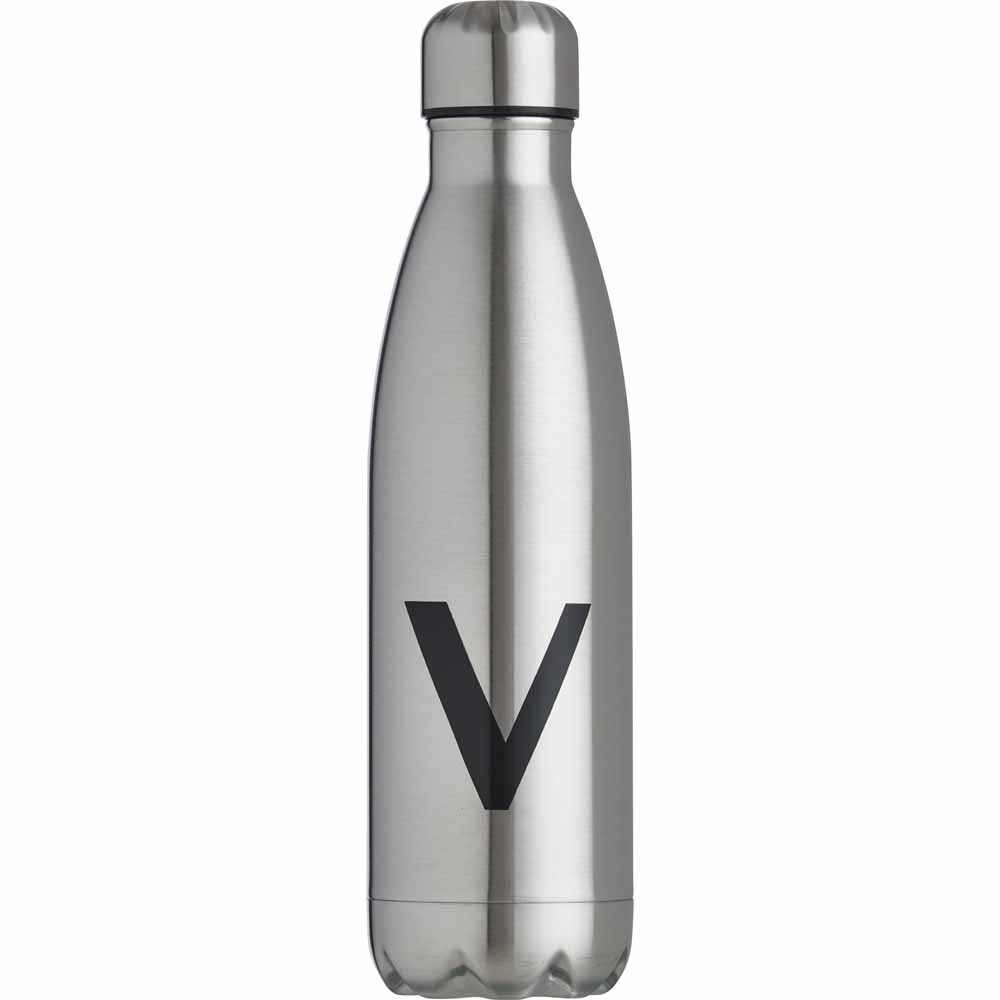 Wilko Alphabet Double Wall Bottle-V Image 1