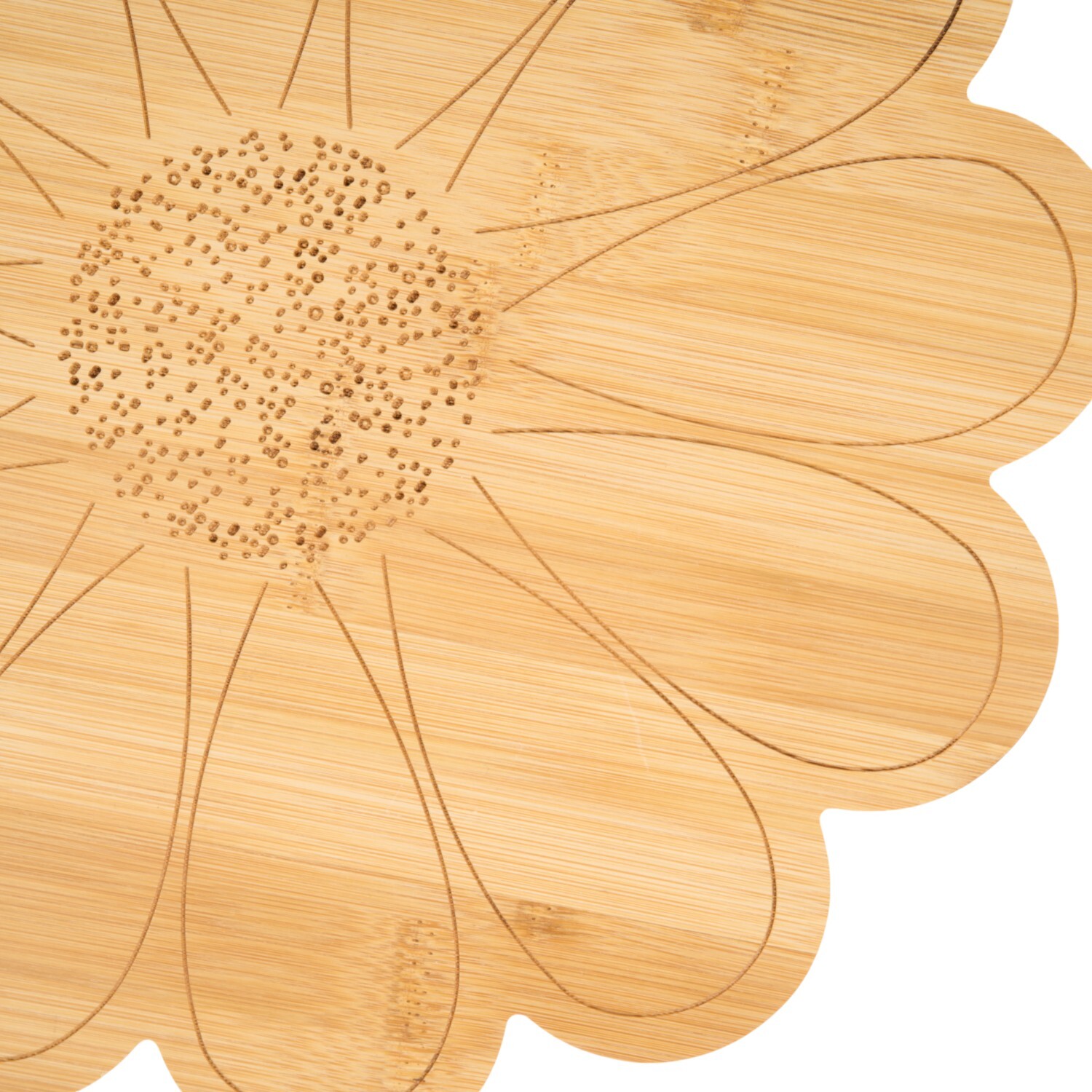 Bamboo Daisy Serving Tray Natural Image 3