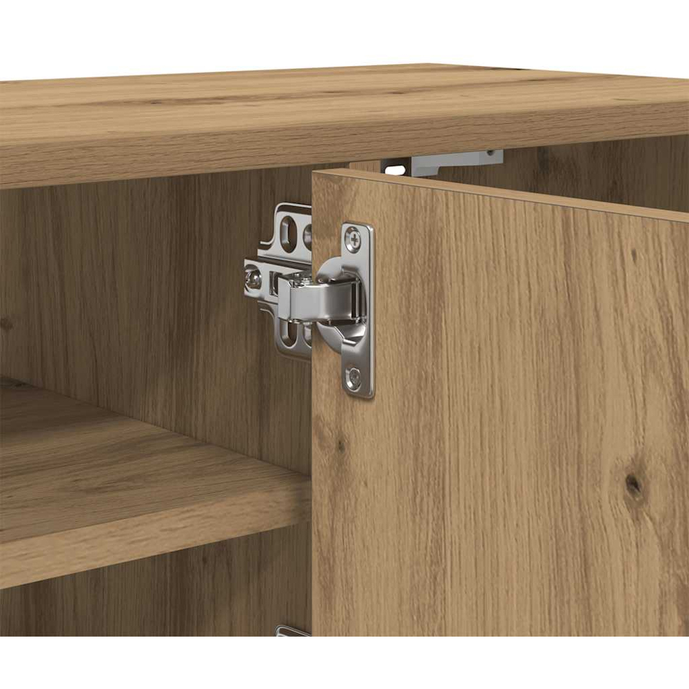 vidaXL 2 Door 4 Shelf Artisan Oak Wall Cabinet Image 8