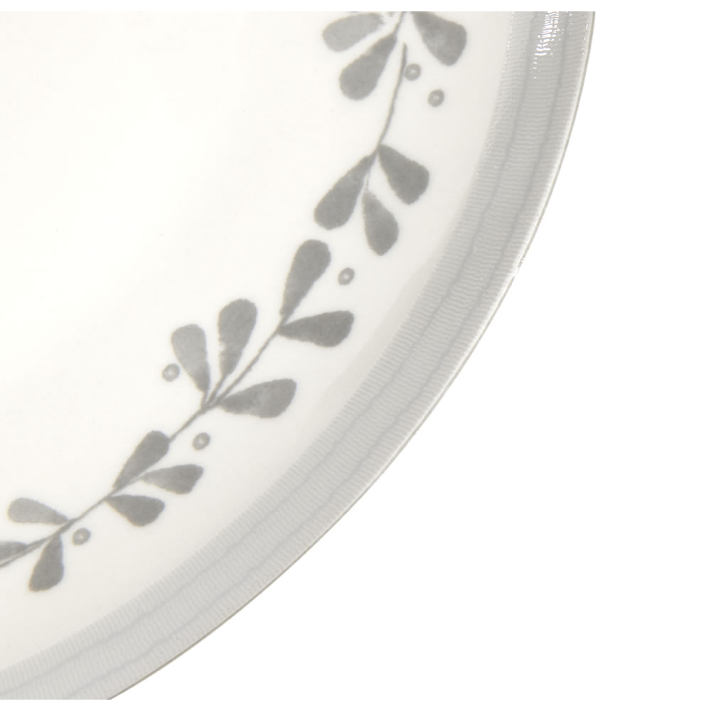Wilko Grey Floral Dinner Plate Wilko