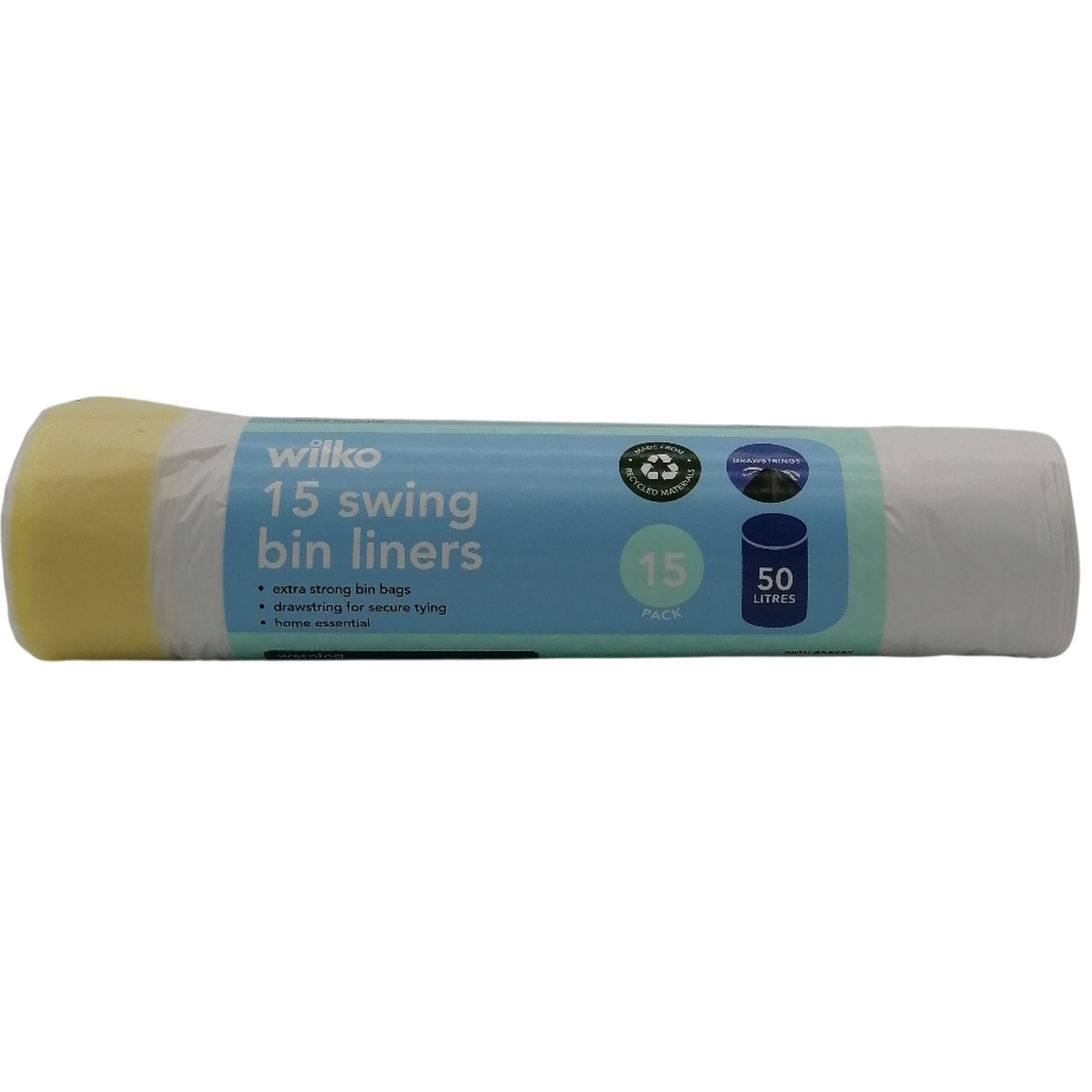 Pack of 15 Drawstring Bin Liners 50L Image