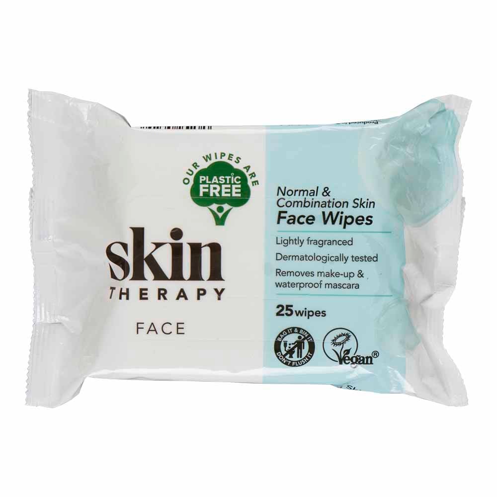 Skin Therapy Normal and Combination Skin Face Wipes 25 Pack Image 1