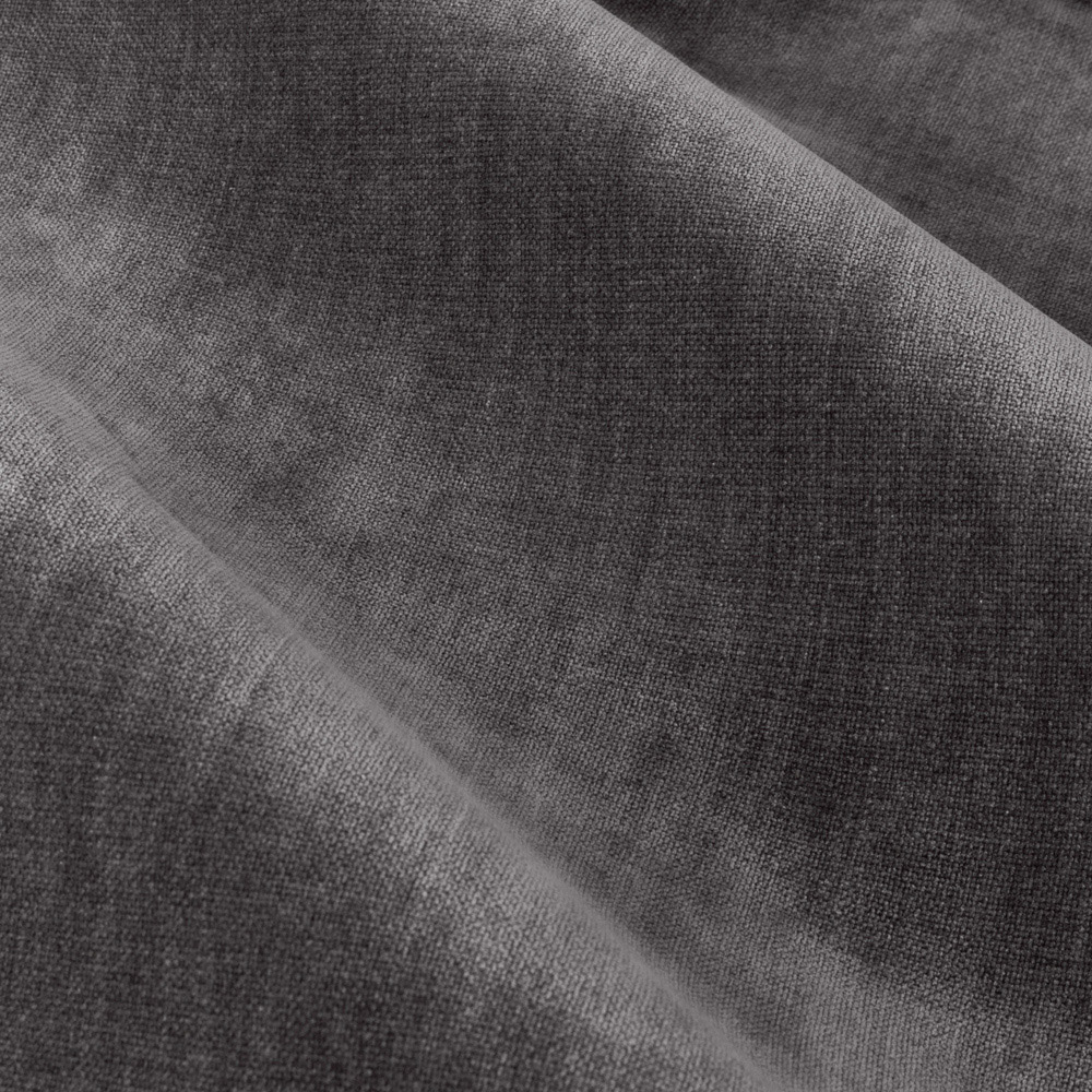 Yard Charcoal Heavy Chenille Velvet Eyelet Curtain 183 x 117cm Image 5
