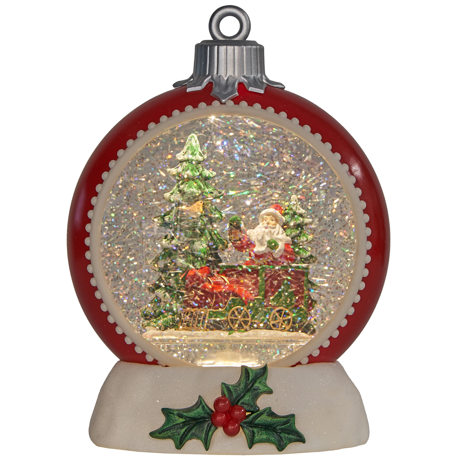 Glitter Spinning Bauble Scene Multicolour Image 4