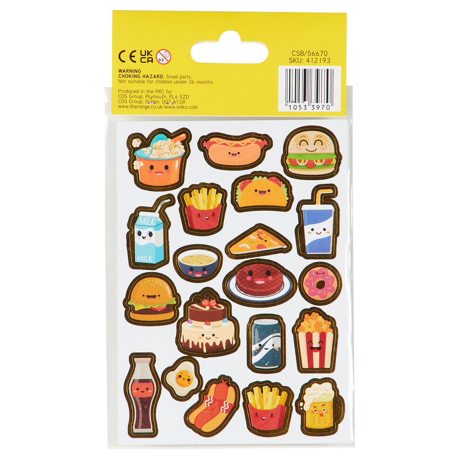 Pack of 2 Fun Food Stickers Image 2