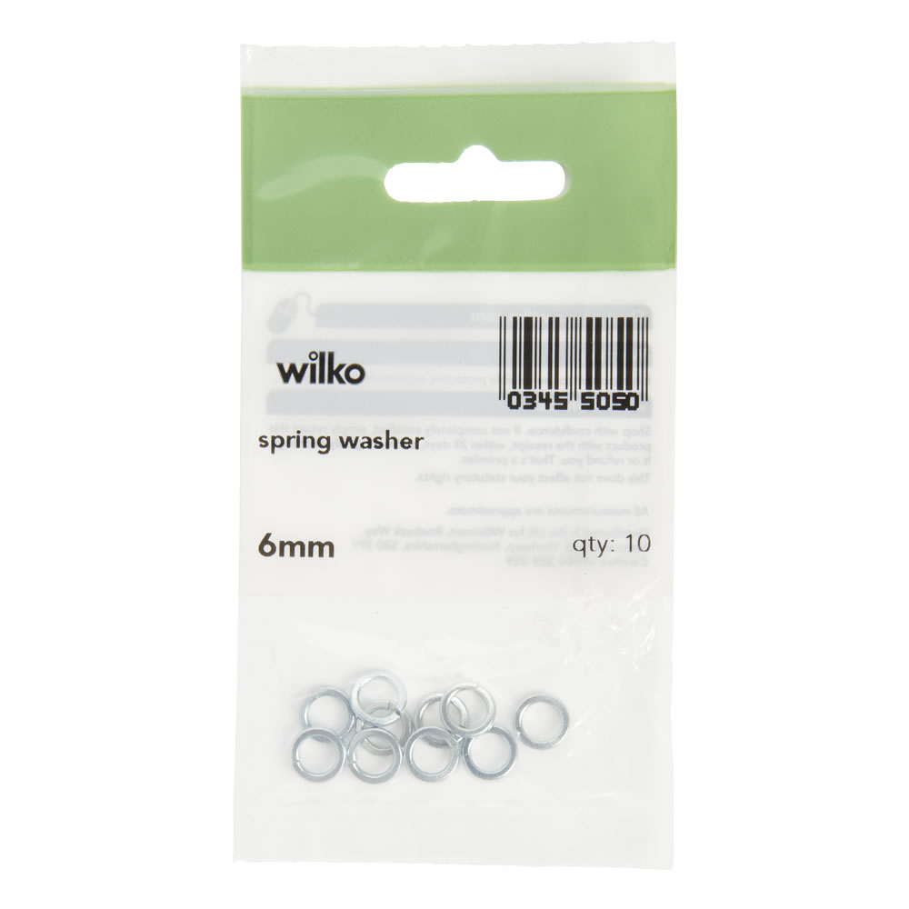 Wilko 6mm Spring Washer 10 Pack Image 2