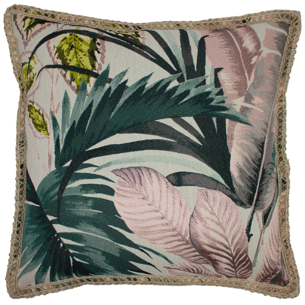 furn. Amazonia Pink Tropical Cushion Image 1