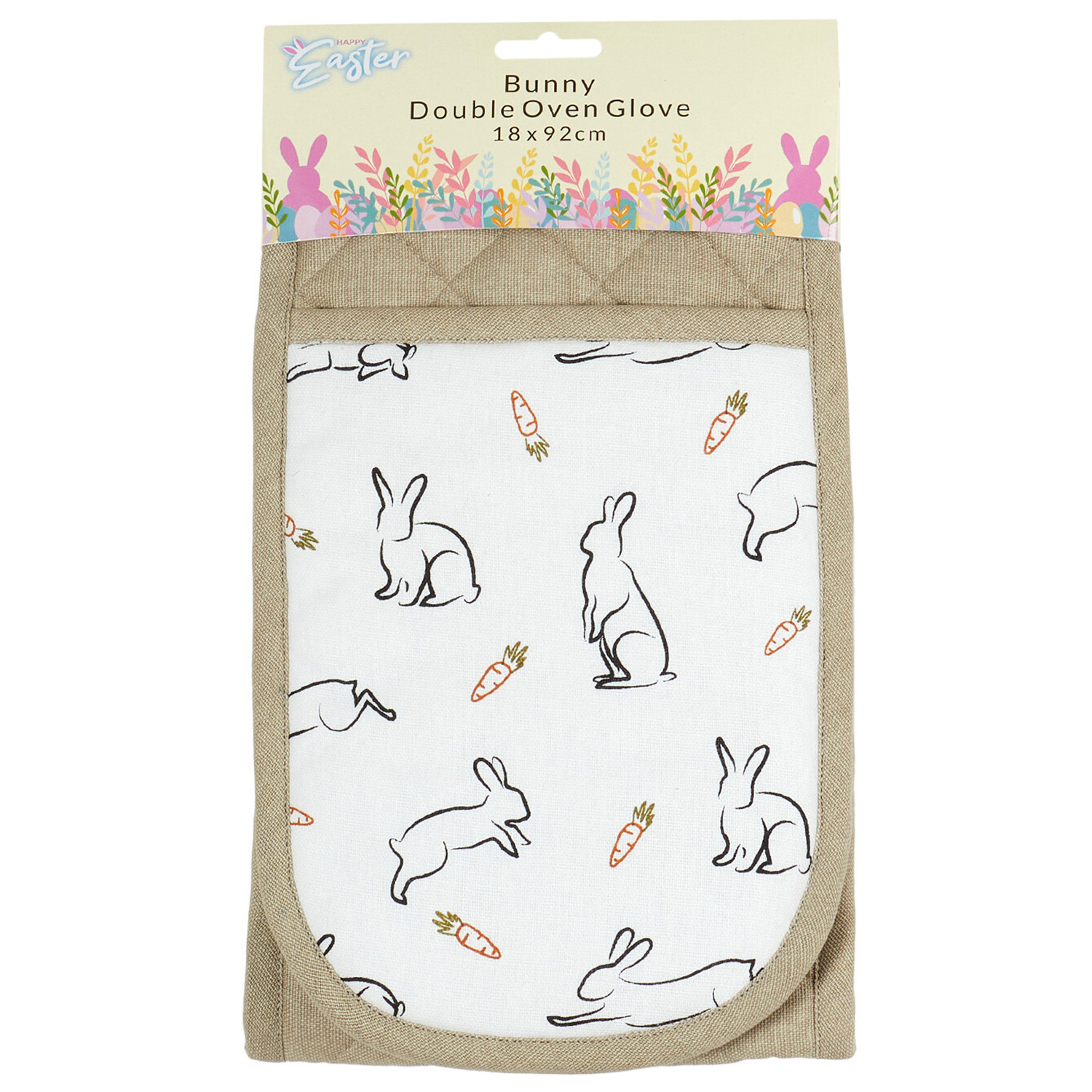 Bunny Double Oven Gloves - Natural Image 1