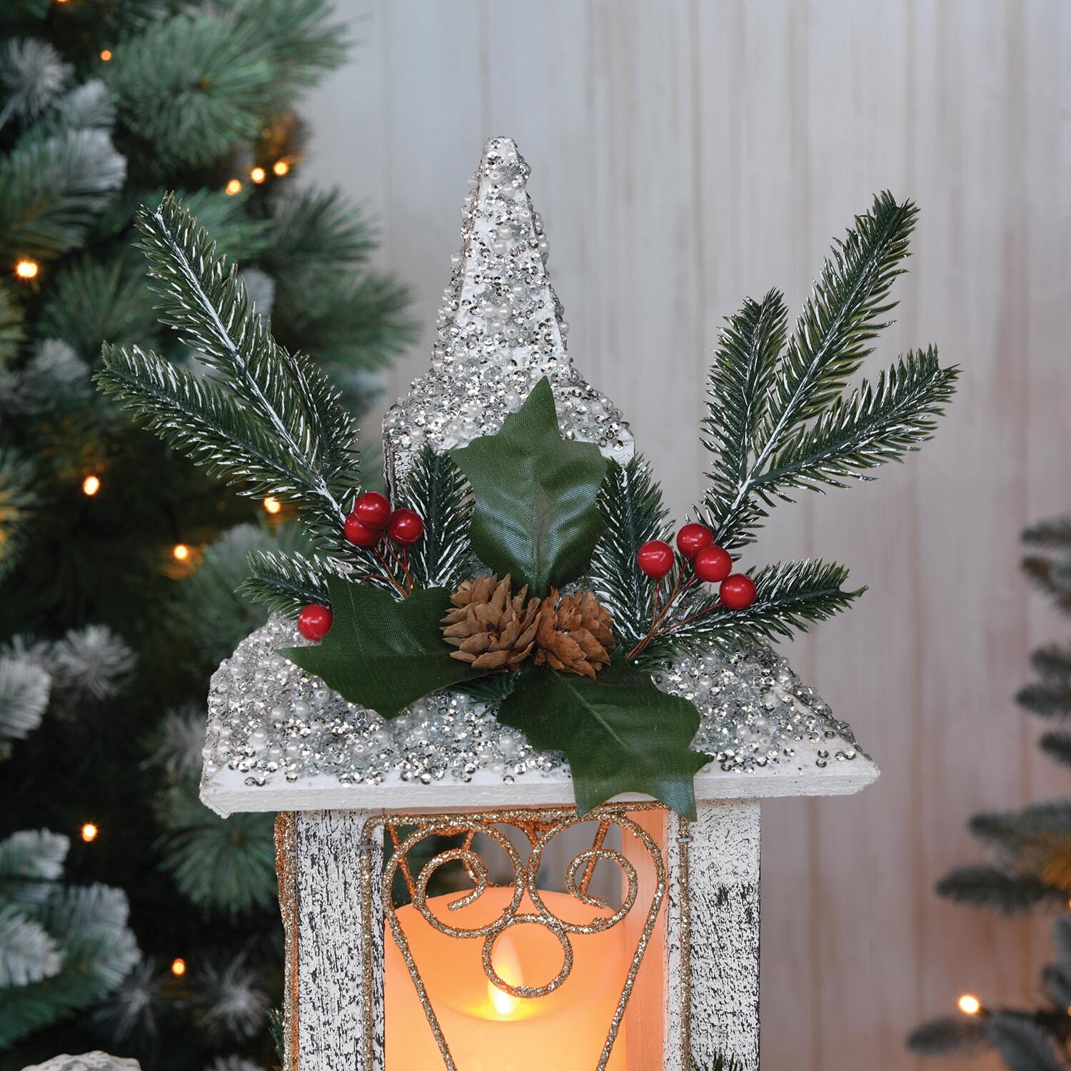 A Christmas Tale LED Wooden Candle Lantern Christmas Decoration Image 6