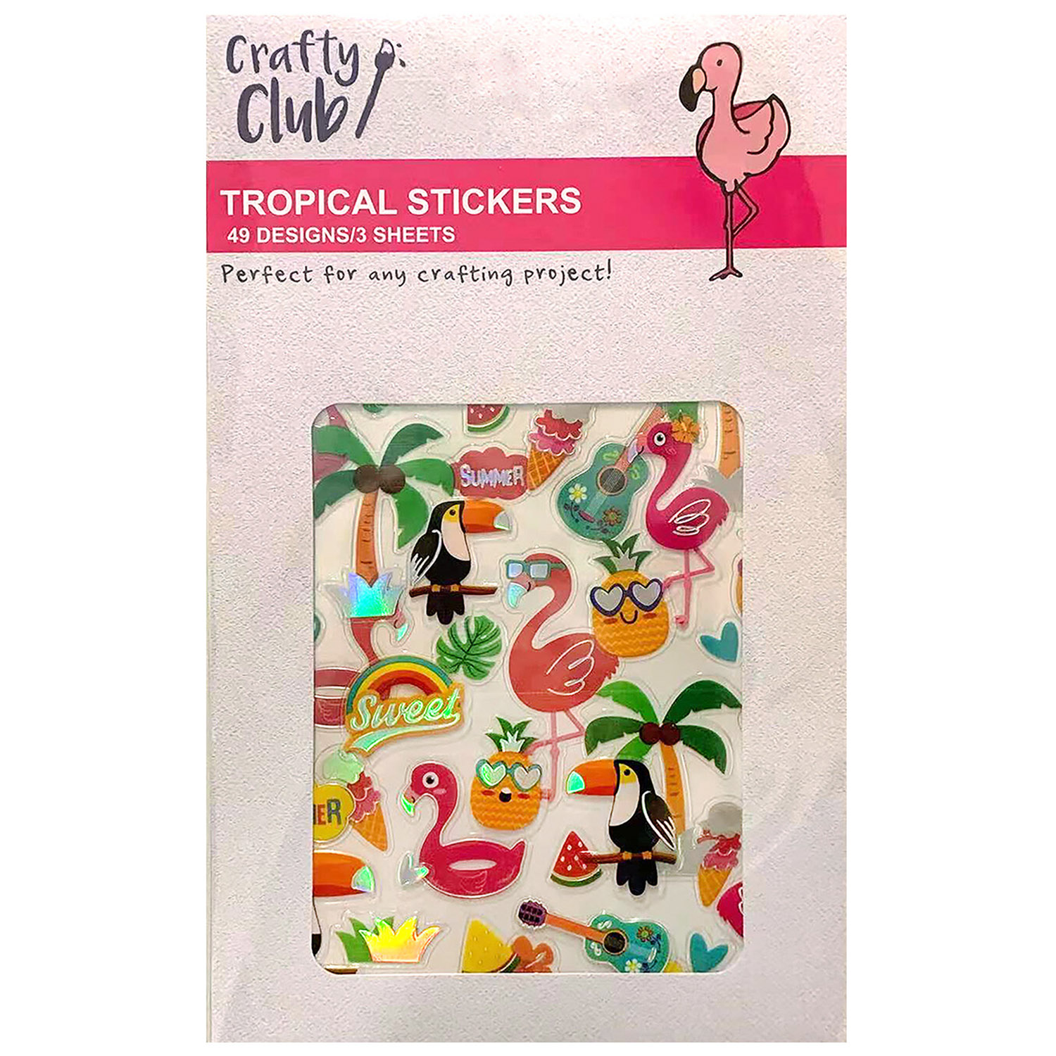Crafty Club Tropical Stickers 49 Pack Image 1