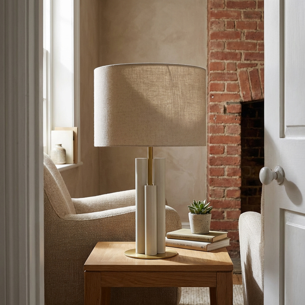 Isadora Table Lamp - White and Gold Image 4