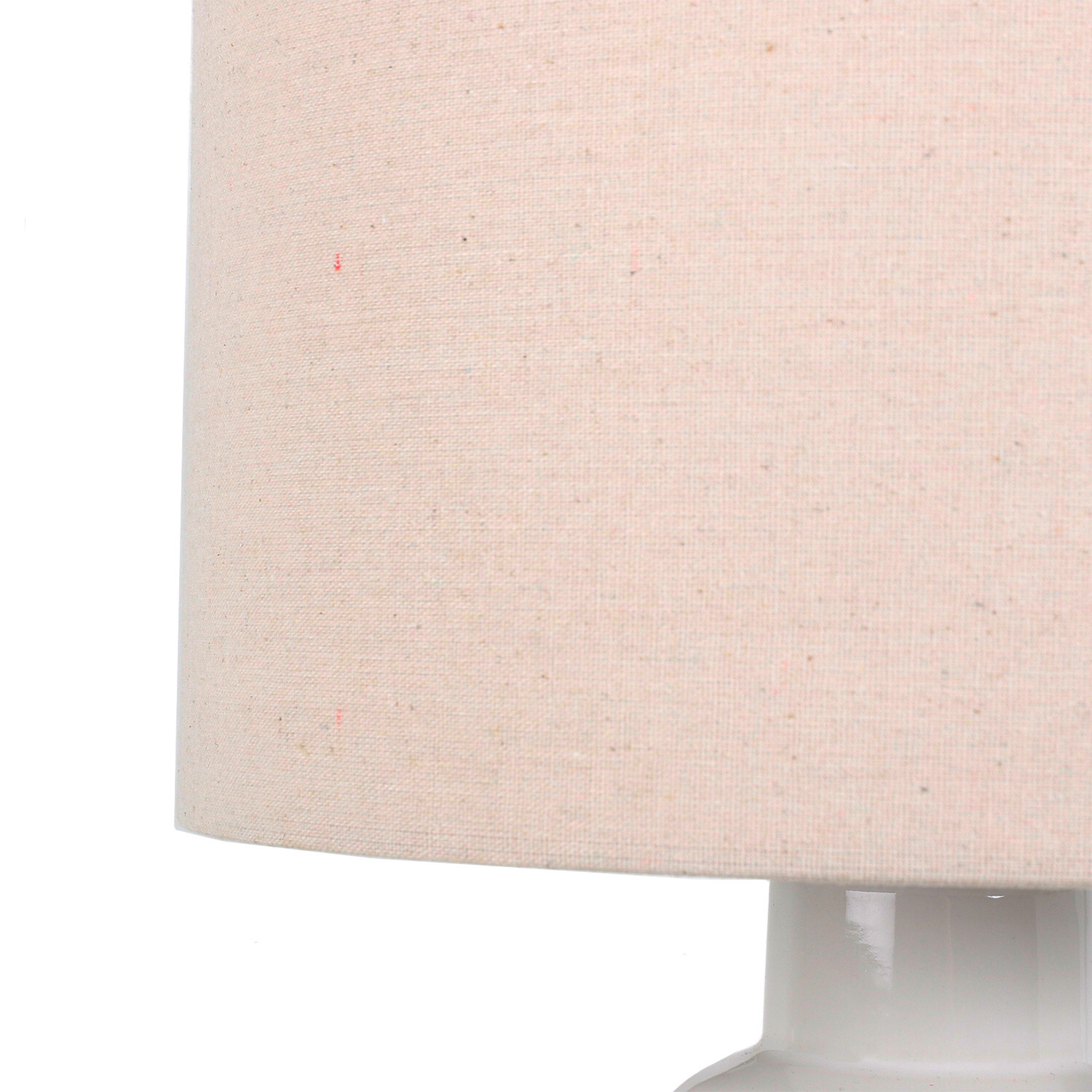 White and Amber Rustic Table Lamp Image 4