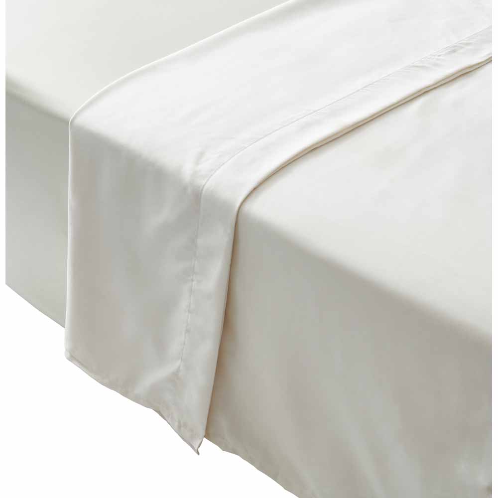 Wilko Best Cream 100% Egyptian Cotton Super King Size Flat Sheet Image