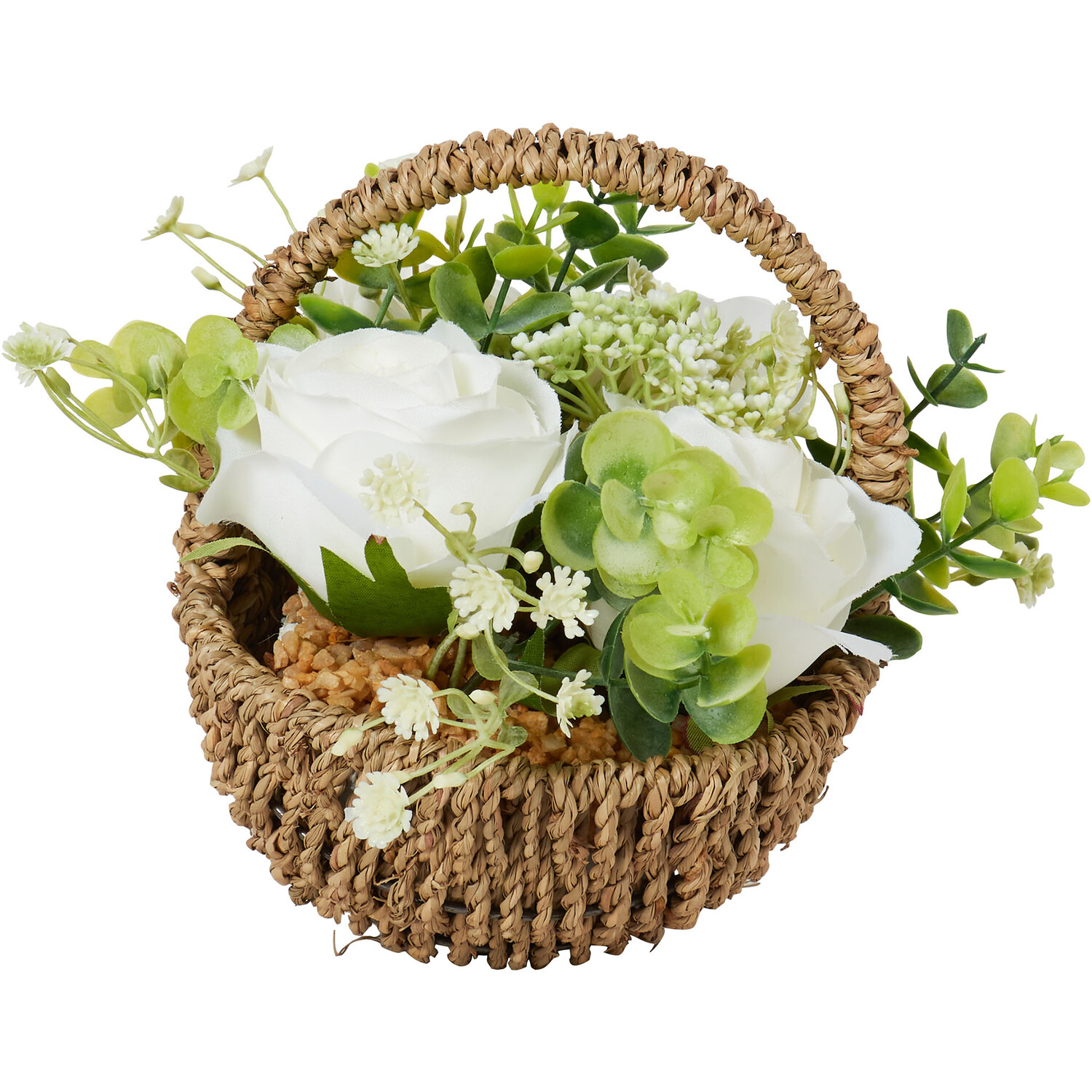 Rose Artificial Flower in Basket Image 2