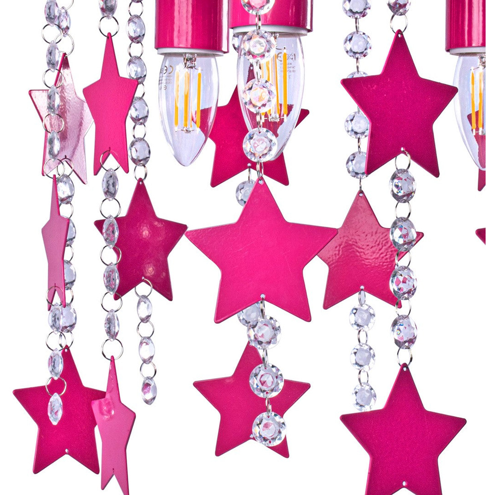 Milagro Star Hot Pink Ceiling Lamp 230V Image 4