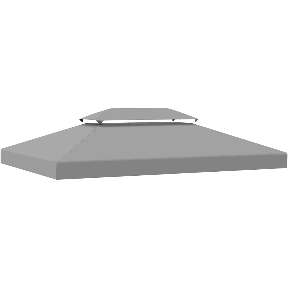 Outsunny 3 x 4m Light Grey Replacement Gazebo Canopy Image 2