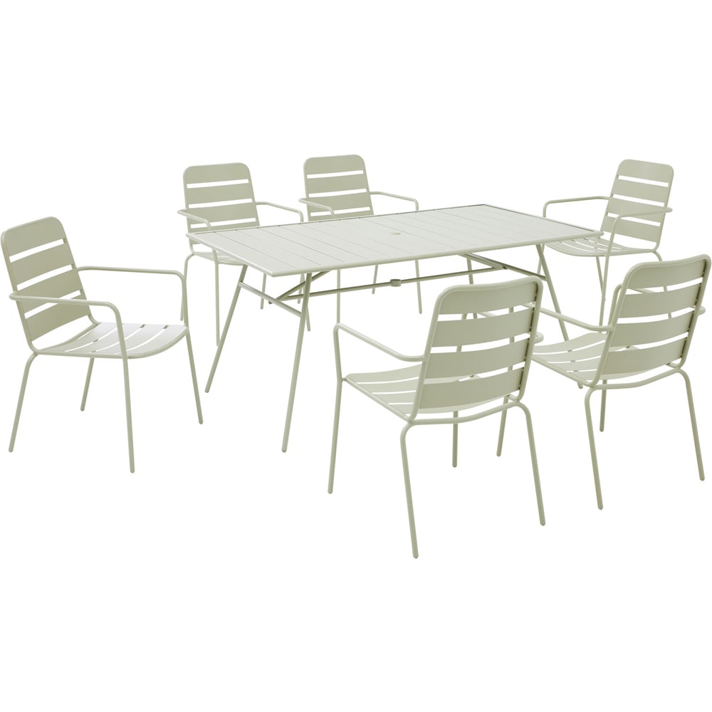 Ealing Dining Table and Chair Set Green Image 4