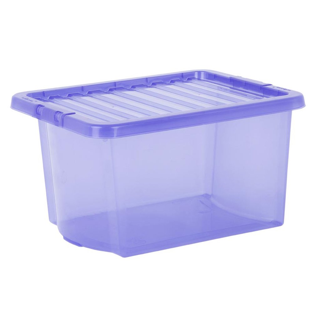 Wham 28L Blue Crystal Storage Box and Lid 5 Pack Image 3