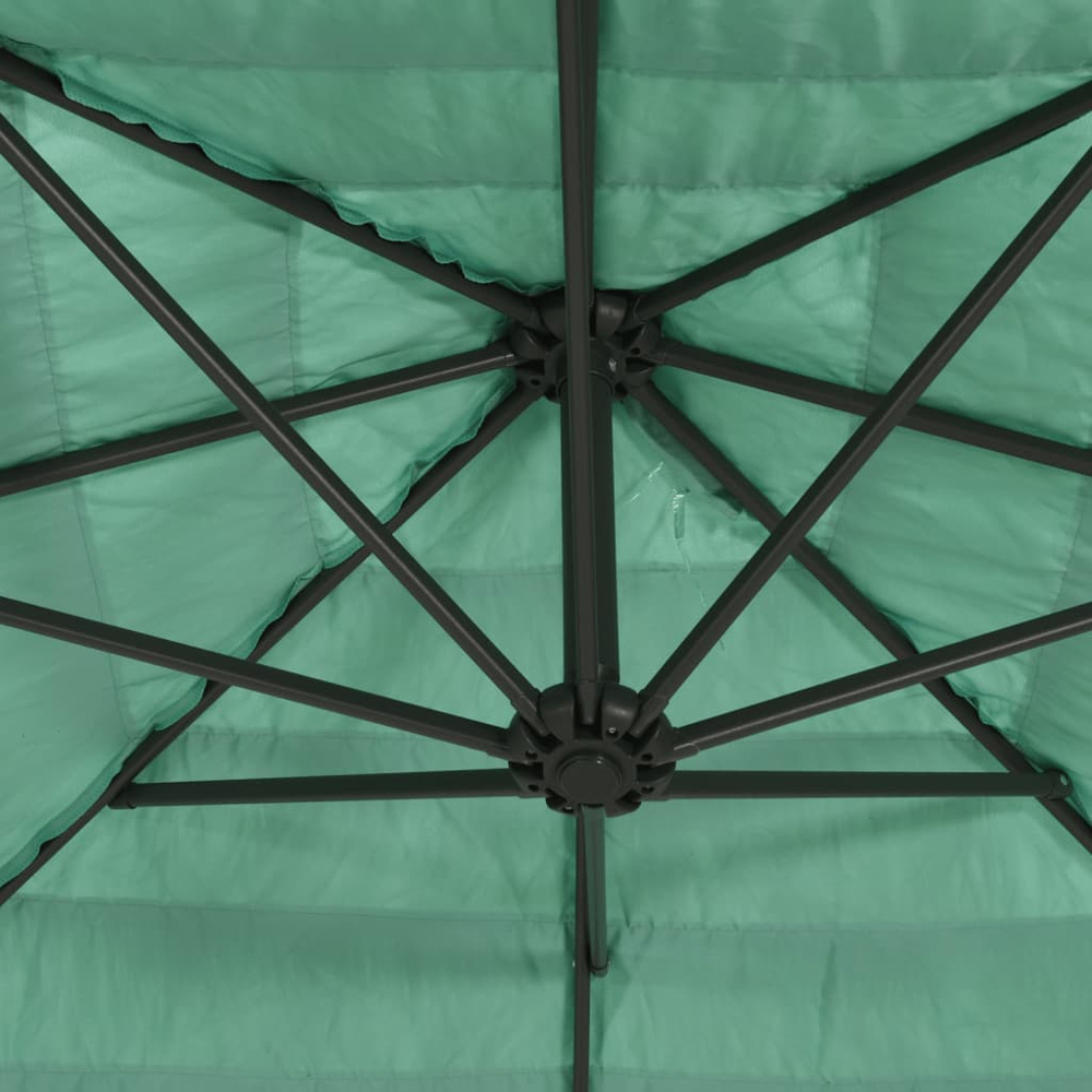 vidaXL Green Straw Top Garden Parasol with Steel Pole 2.4m Image 7