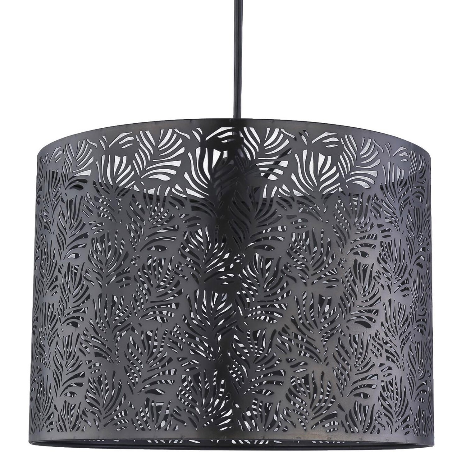 Black Leaf Cut Out Pendant Light Image