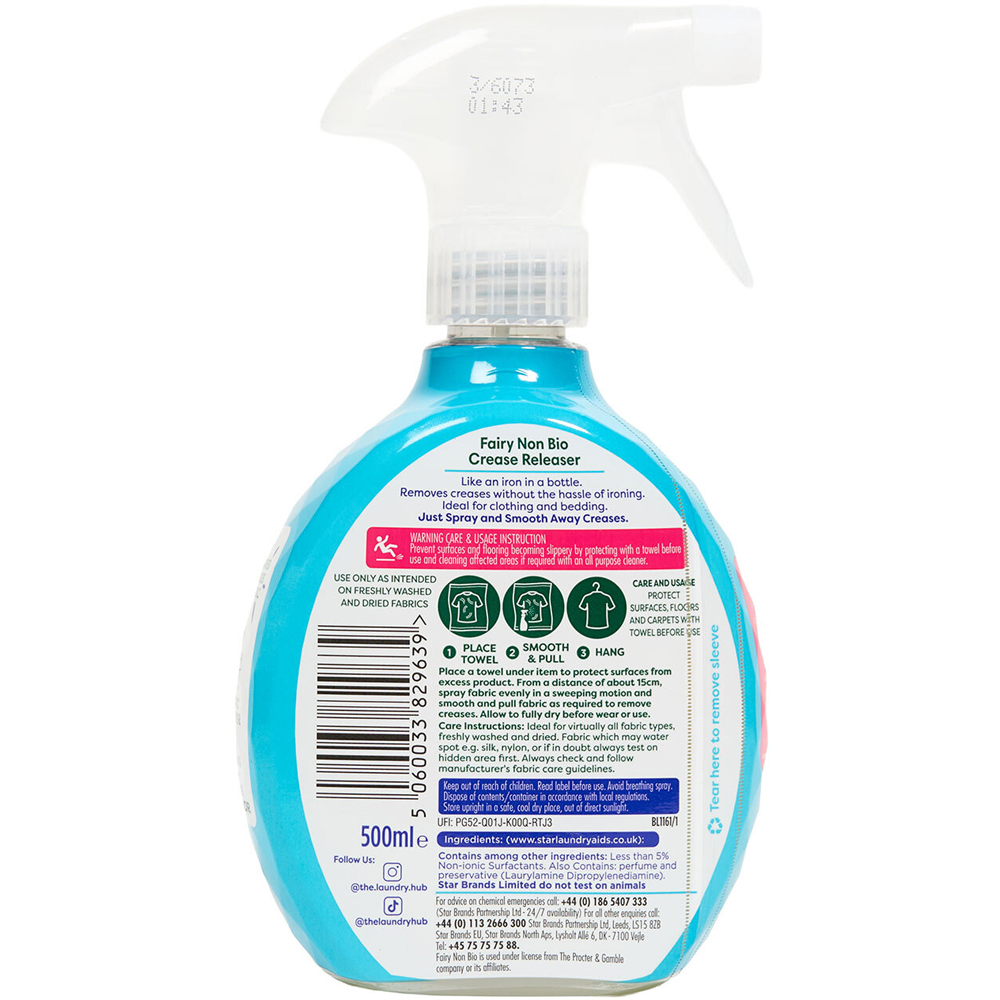 Fairy Non Bio Crease Releaser Image 2