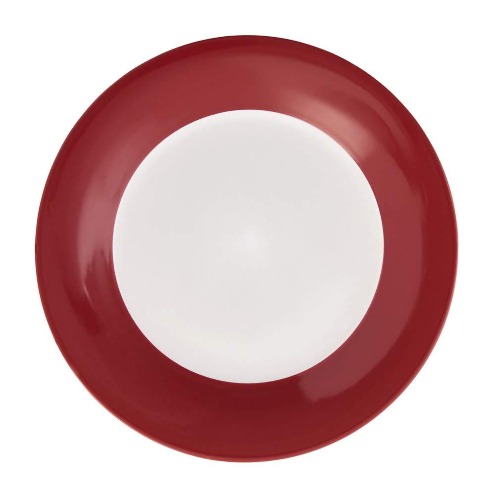 Wilko Colour Play Red and White Side Plate Image 1