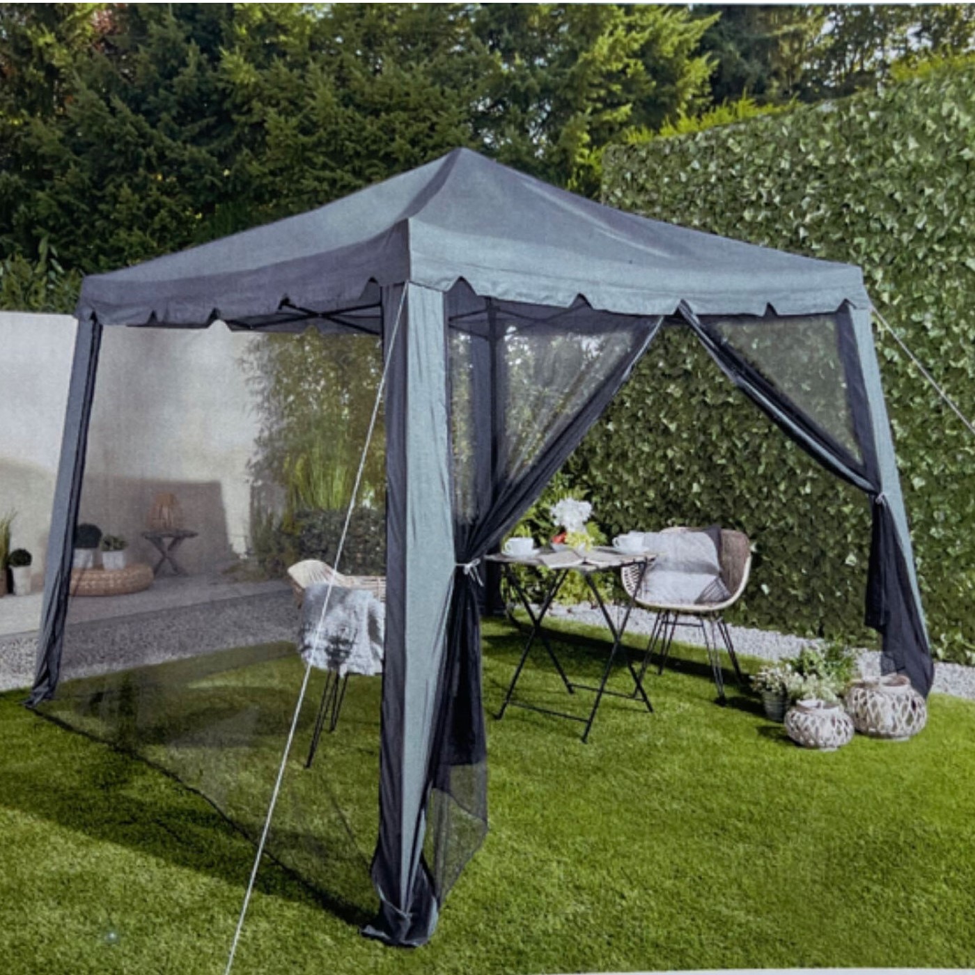 2.4 x 2.4m Grey Foldable Gazebo Image