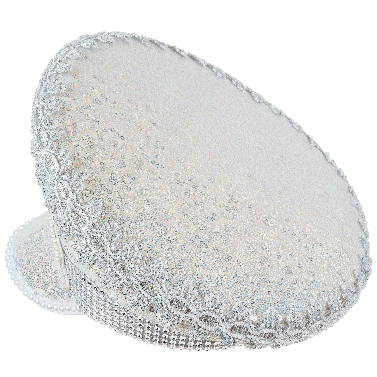 Bridal Party Hat - Silver and White Image 6