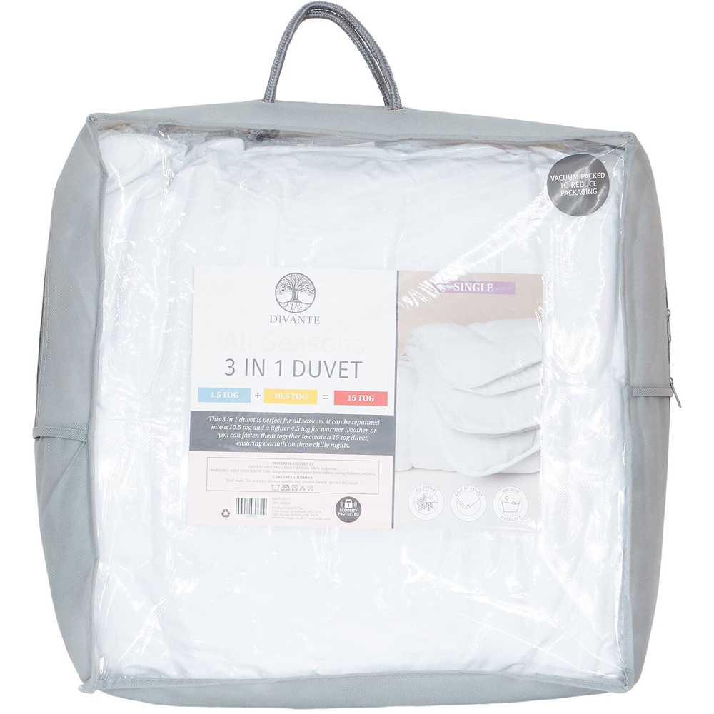 All Seasons Duvet  - White / Superking Image 1