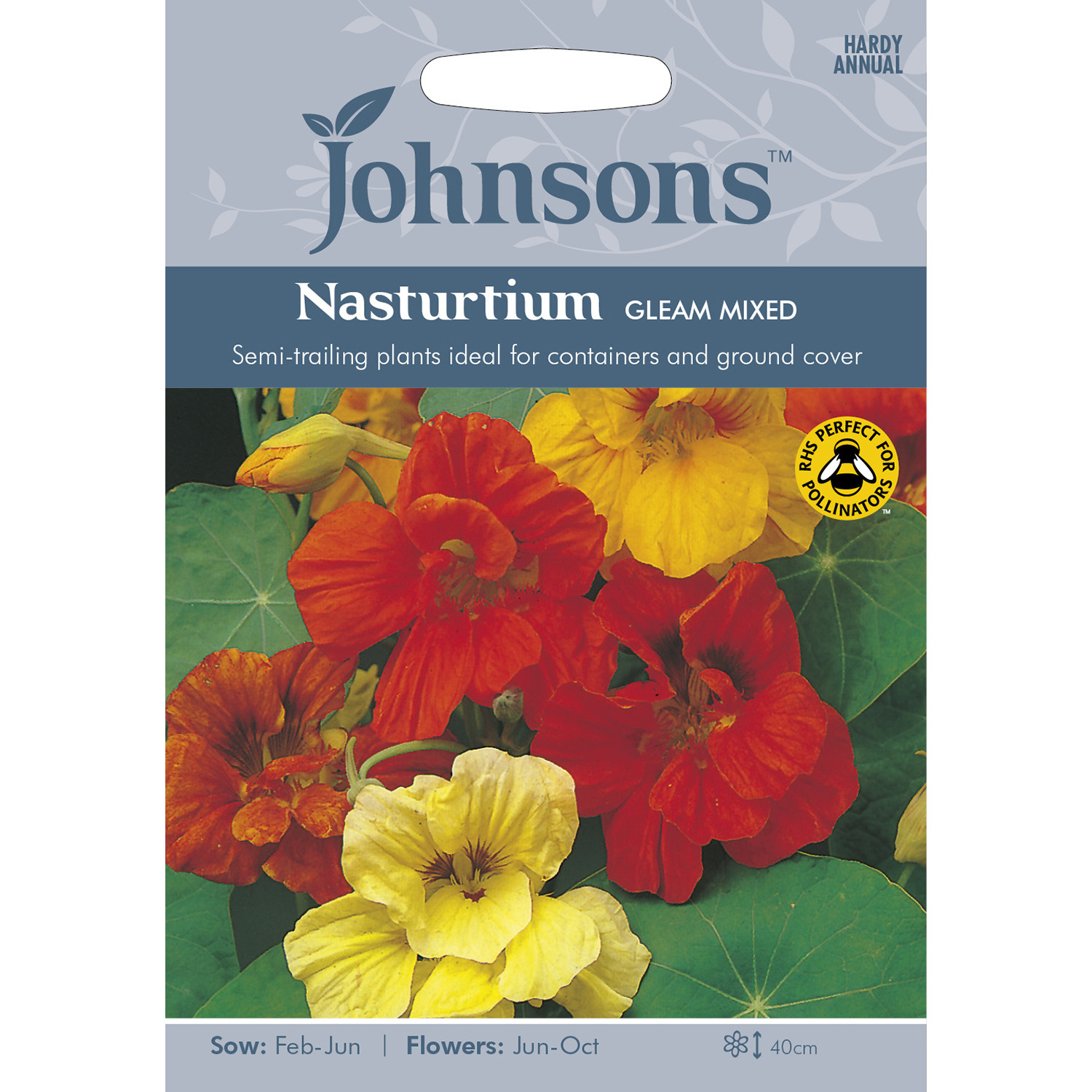 Johnsons Nasturtium Gleam Mixed Flower Seeds Image 2