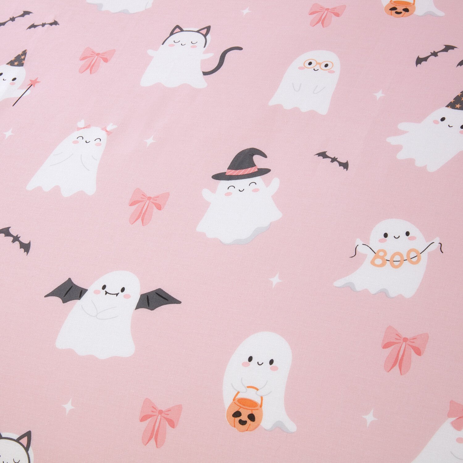 Trick or Treat Blush Duvet Set Blush Single Image 4