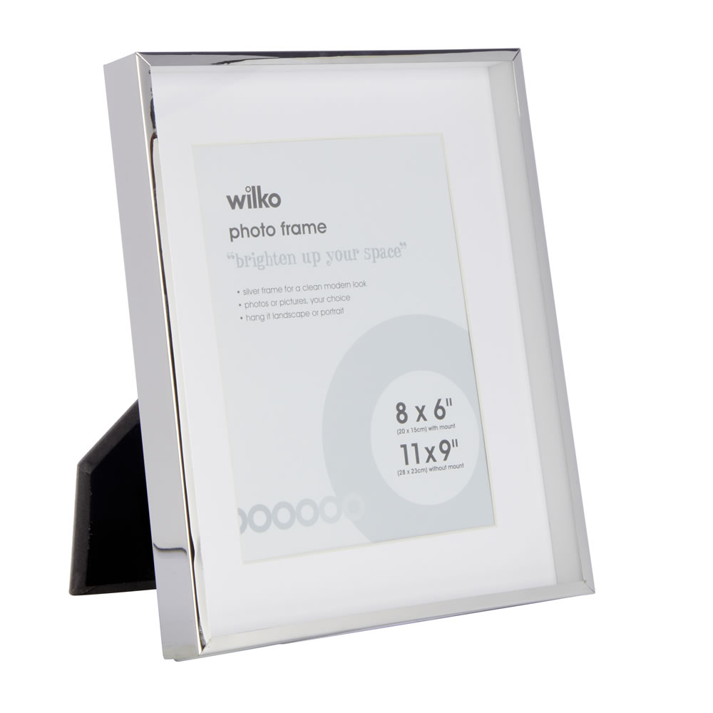 Wilko Silver Box Photo Frame 8 x 6 Inch Wilko