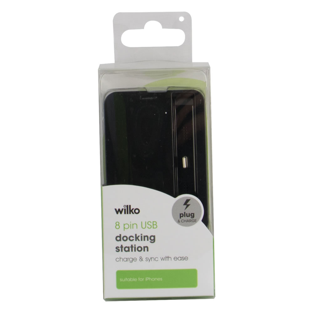 Wilko Black Lightning Docking Station Suitable for iPhones Image 1