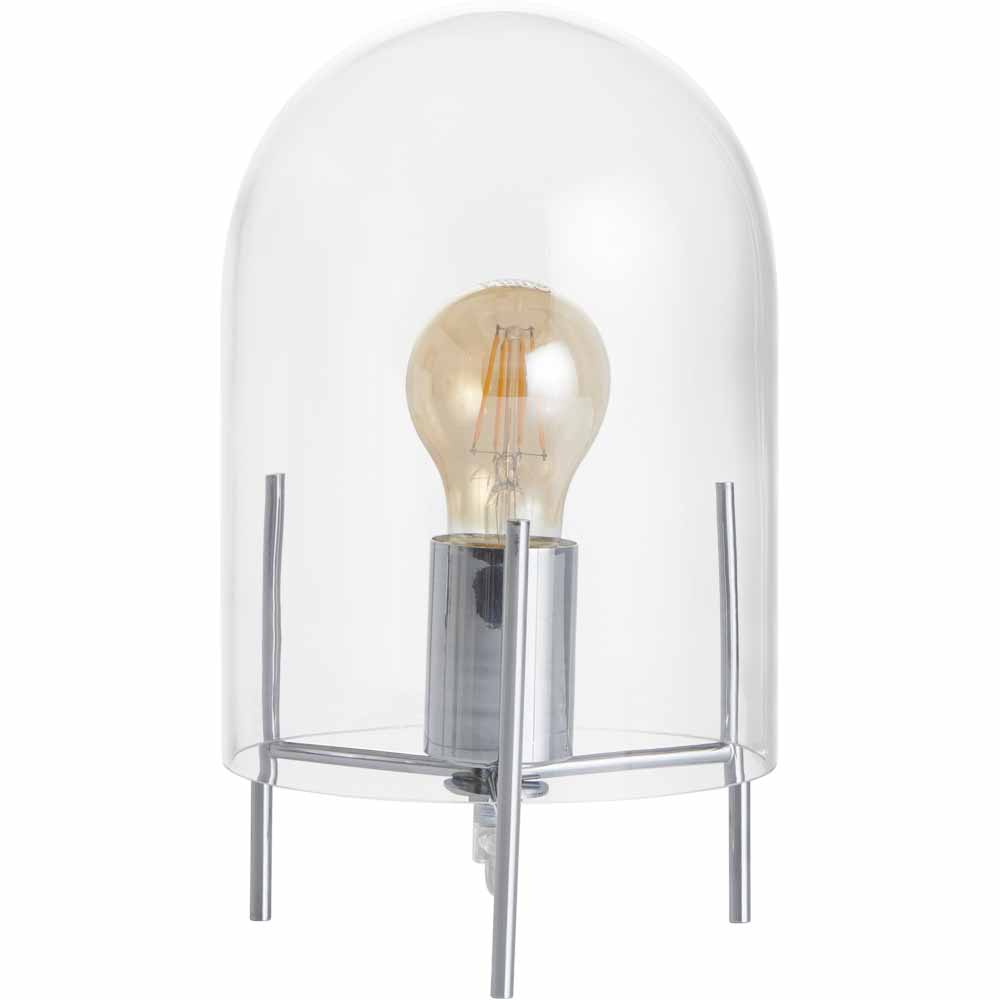 Wilko Silver Dome Table Lamp Image 3