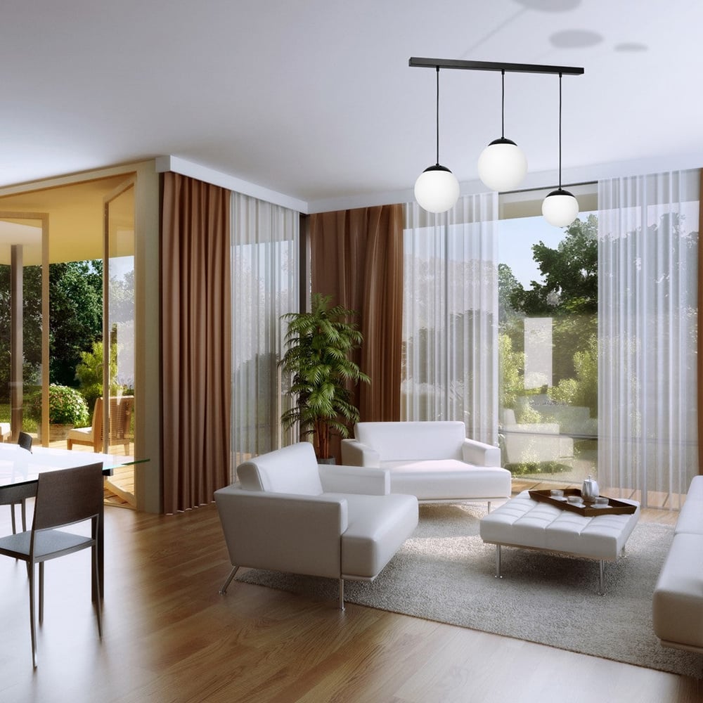 Milagro Lima Down Black Pendant Lamp 230V Image 6