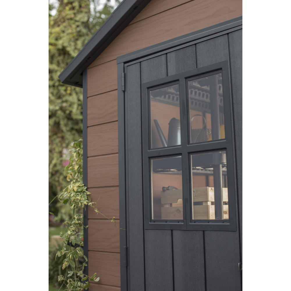 Keter Newton 7.5 x 7ft Brown Outdoor Storage Shed Image 6