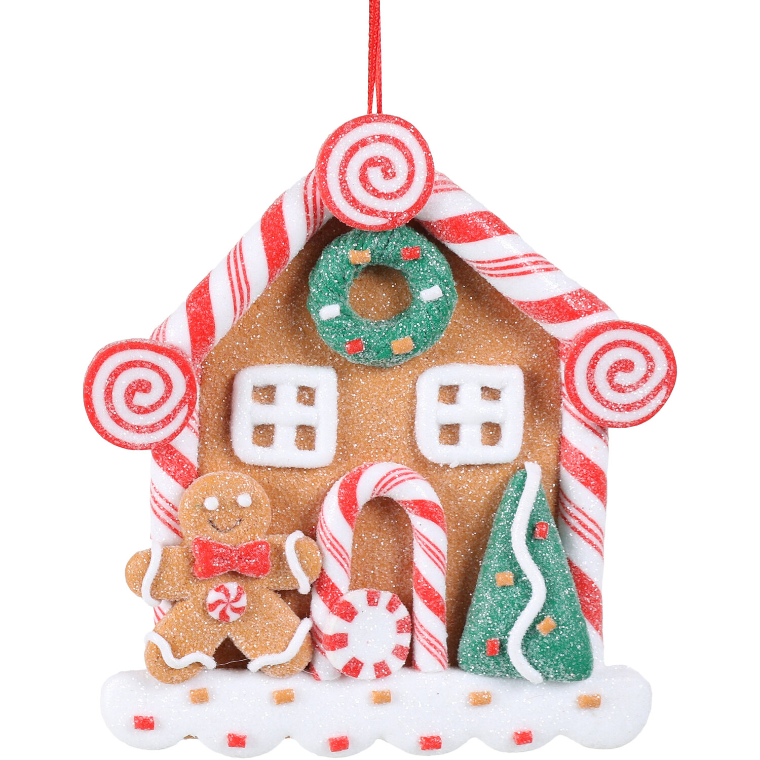 Candy Cane House Hanging Decoration Image 1