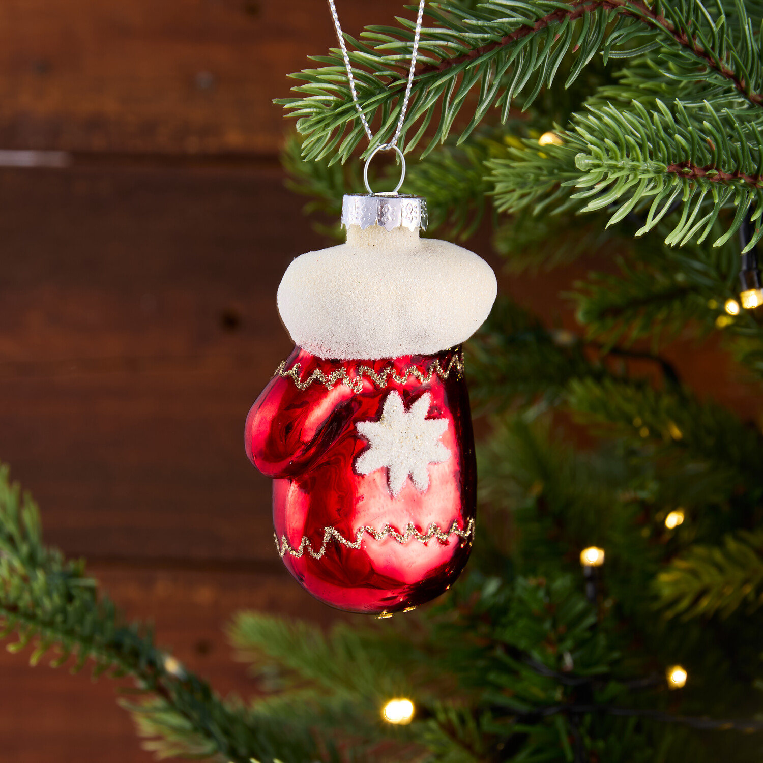 Glass Mitten or Boots Hanging Decoration Image 3