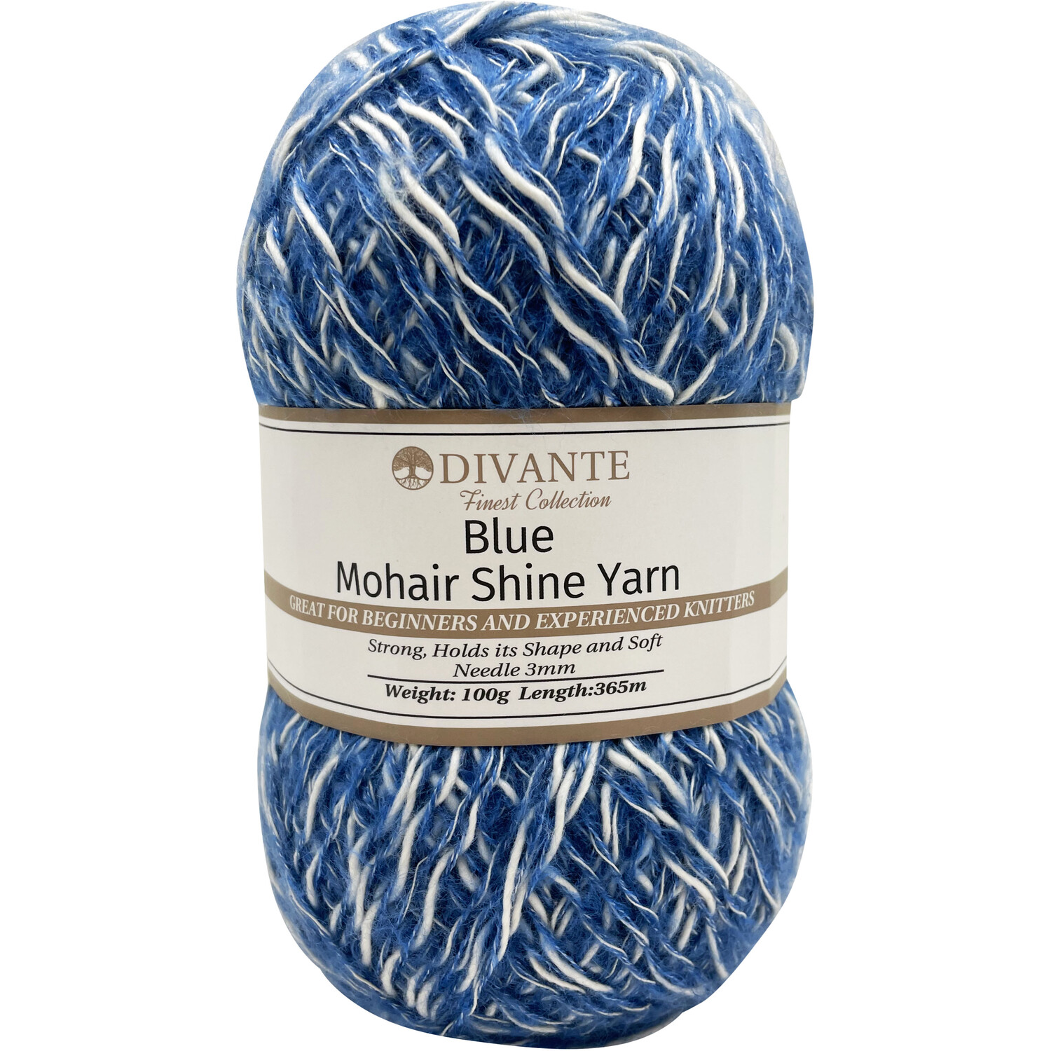 Mohair Shine Yarn Blue Image 1