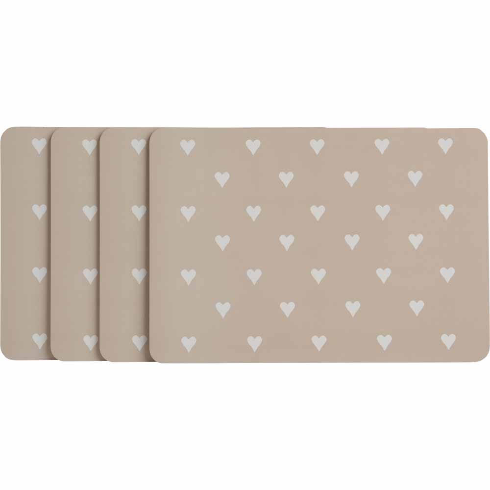Wilko Hearts Placemat 4 Pack Image