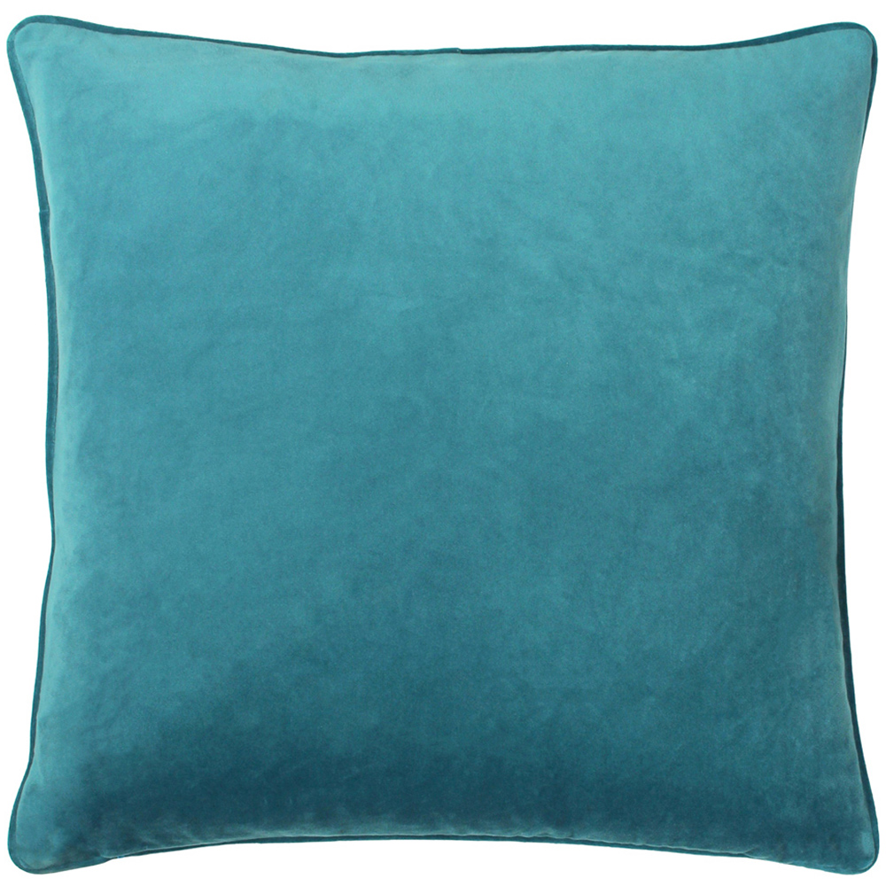 Paoletti Blenheim Teal Geometric Cushion Image 2