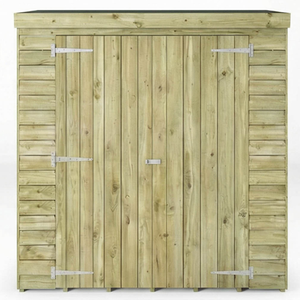 Mercia 6 x 3ft Double Door Overlap Pent Tool Storage Shed Image 4
