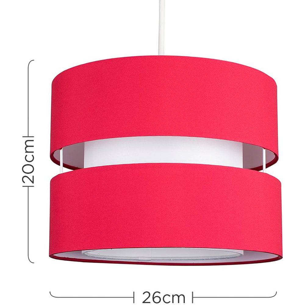ValueLights Sophia 2 Tier Red Ceiling Light Shade Small Image 8