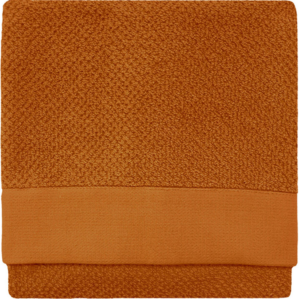furn. Textured Cotton Brown Bath Towel Image 1