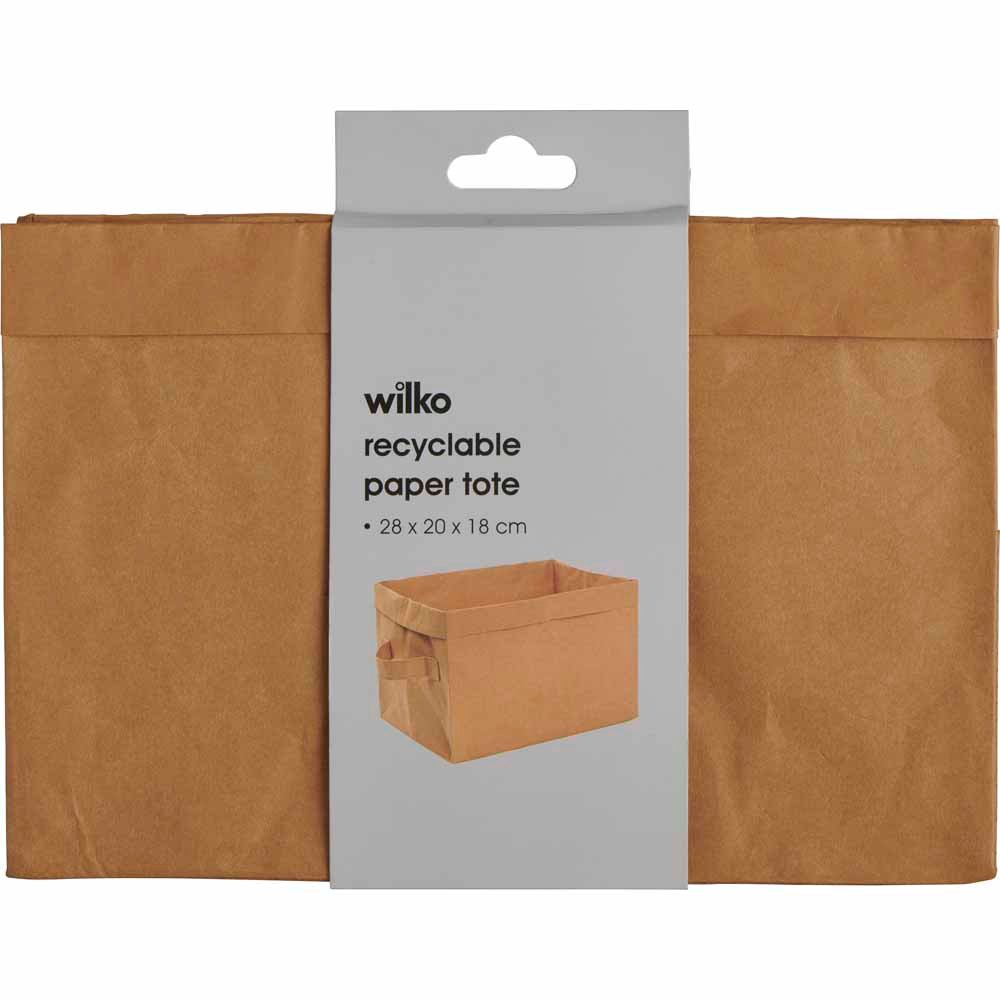Wilko Natural Recycled Paper Tote Image 2