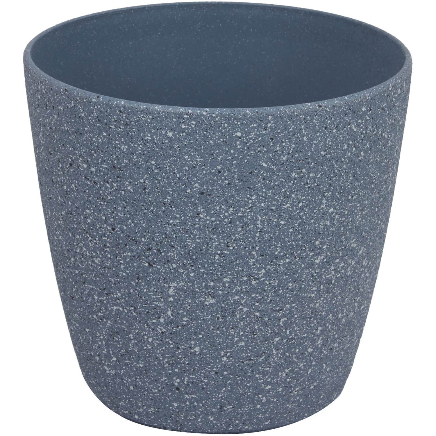 Grey Textured Plastic Plant Pot 18cm Image 1
