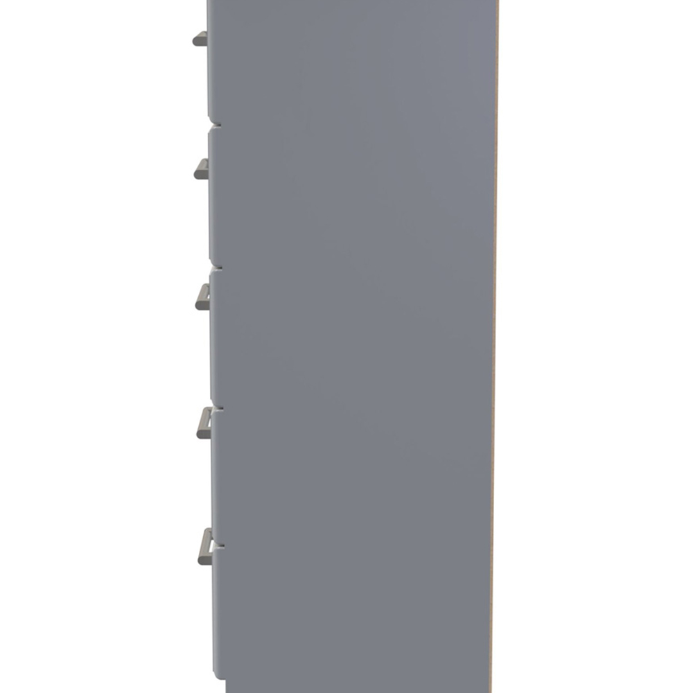 Crowndale Kent 5 Drawer Dusk Grey and Bardolino Oak Chest of Drawers Image 4