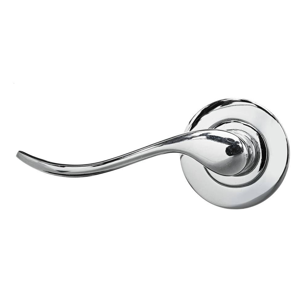 Wilko Paris Round Rose Chrome Door Handle Image 1