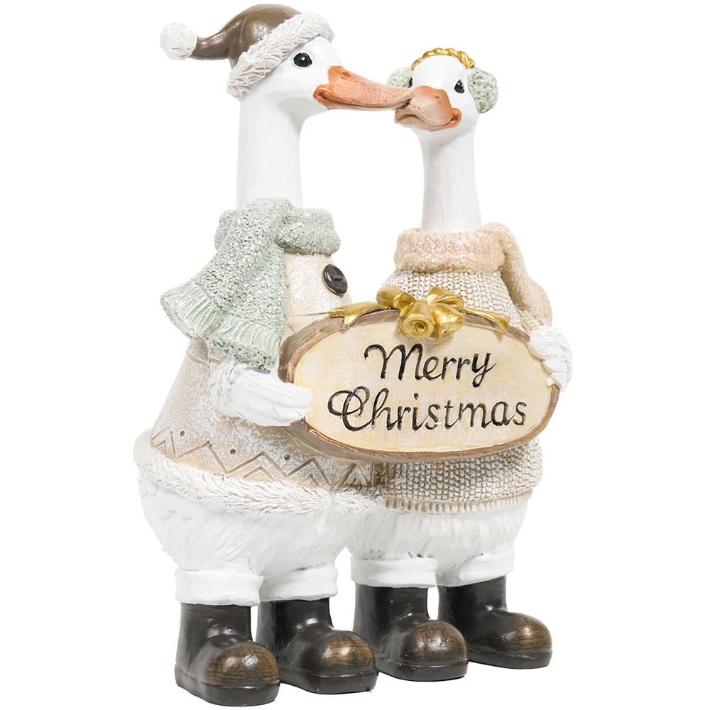 Merry Christmas Duck Couple Ornament Image 4
