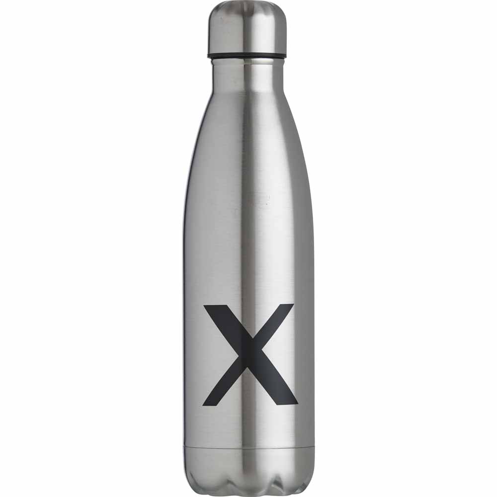 Wilko Alphabet Double Wall Bottle-X Image 1